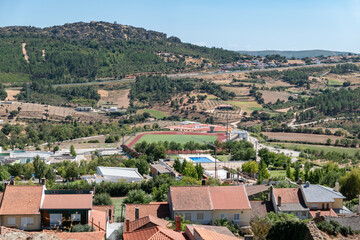 Vista panorâmica da vila de Mogadouro em Trás os Montes Portugal