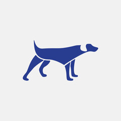 vector dog logo with a simple shape