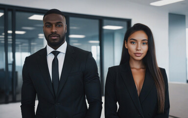 Fototapeta premium portrait of businessmen, consultants in business suits in a modern office
