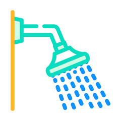 low-flow showerhead water saving color icon vector. low-flow showerhead water saving sign. isolated symbol illustration