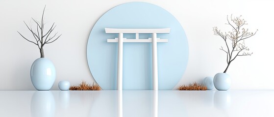 Serene Shinto Torii Gate in Nature Setting