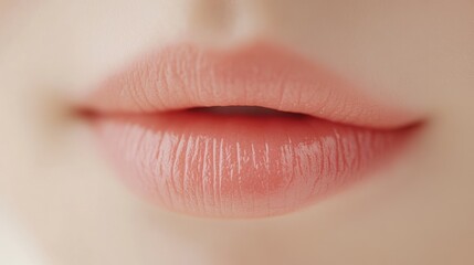 Fototapeta premium Close-up of soft, natural lips