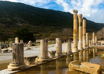 Fototapeta premium Ruins of the ancient city of Ephesus, located on the territory of modern Turkey