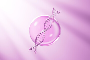 Medical and science concept DNA and cells,3d rendering