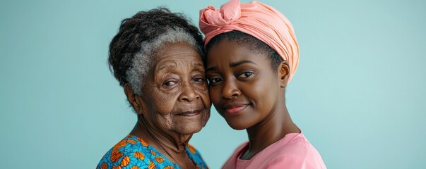 Compassionate caregiver providing in home physical therapy assistance to an elderly African woman helping her regain mobility and independence through customized rehabilitation exercises