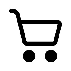 shopping cart glyph icon