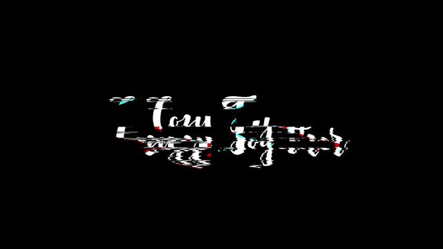 Cozy Together. Christmas Text Glitch Effect on Black background is a Design Asset Featuring Festive Text