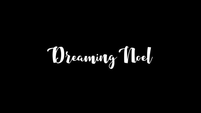 Dreaming Noel Christmas Text Glitch Effect on Black background is a Design Asset Featuring Festive Text