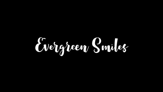 Evergreen Smiles Christmas Text Glitch Effect on Black background is a Design Asset Featuring Festive Text