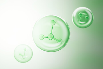 Medical and science concept molecules and cells,3d rendering