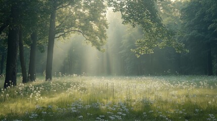 Fototapeta premium nice landscape theme with calm feeling