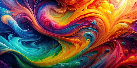 Abstract liquid background resembling swirling colorful paint , fluid, abstract, liquid, background, texture, colorful, paint