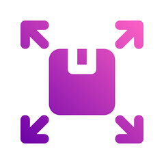 distribution gradient icon