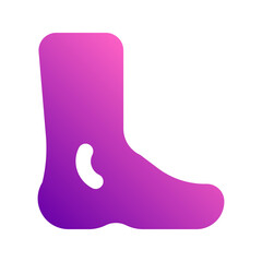 foot gradient icon
