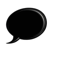 Blank Comic Speech Bubble with Bold Outline