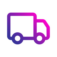 delivery truck gradient icon