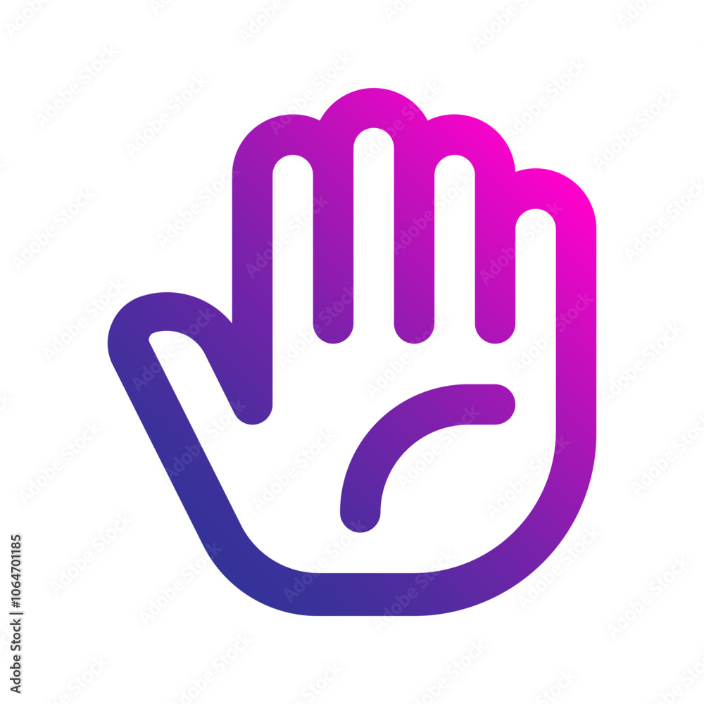 Poster hand gradient icon