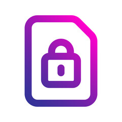 lock gradient icon