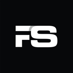 Letter FS Monogram Business Icon Simplicity Creative Design Template Logo