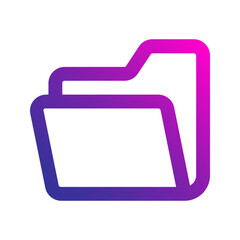 open folder gradient icon