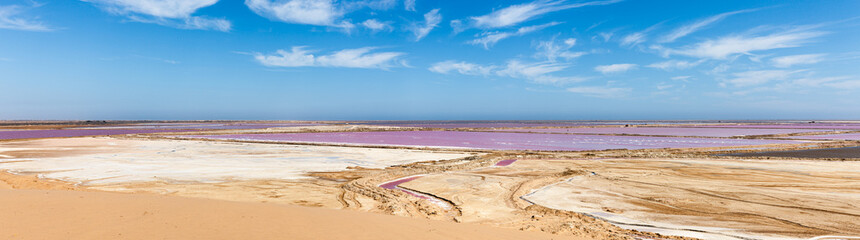 Namibia, Erongo Region, Walvis Bay, Sandwich Harbour, Salt pans among the dunes © Luigi