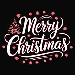Santa Claus and Typography design for T-shirt.
