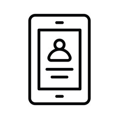 A smartphone with a user profile, symbolizing contact information