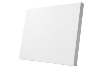 Fototapeta premium Blank canvas on white backdrop, ideal for creative projects, showcasing versatility, simplicity, and endless artistic possibilities.