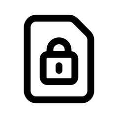 lock line icon