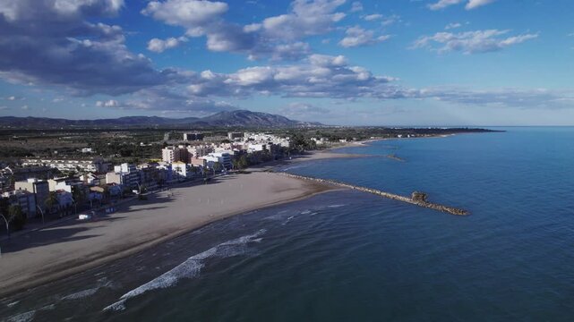 drone view costa brava spain