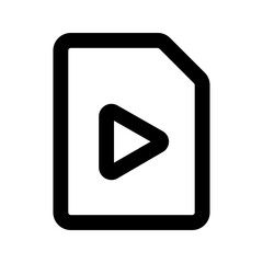 Fototapeta premium video file line icon