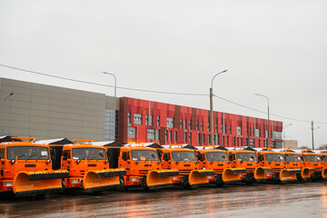 New road snow removal equipment is ready for winter.