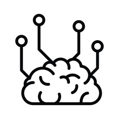 Brain with connections, symbolizing innovative and strategic thinking