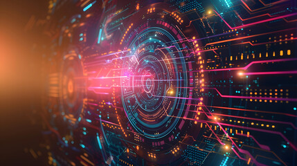 Obraz premium AI futuristic technology background vector