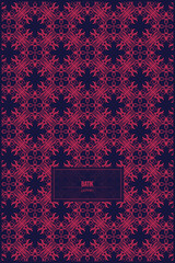 beautiful pink batik pattern with dark blue background