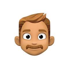 Fototapeta premium Man with Mustache Emoji