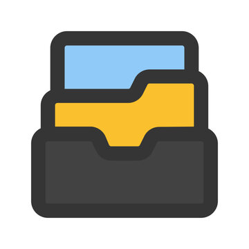 recommend clip art: archive outline fill icon