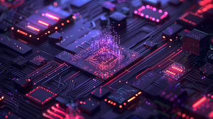 Fototapeta premium AI concept with interactive deep learning GUI