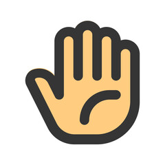 hand outline fill icon