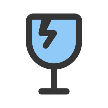 recommend clip art: fragile outline fill icon