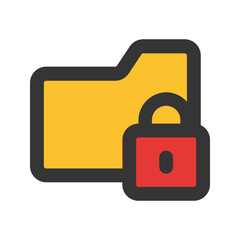 lock outline fill icon