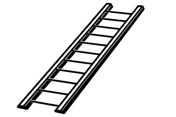 Ladder silhouette vector illustration 