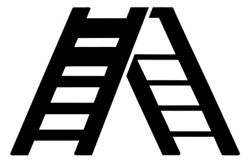 Ladder silhouette vector illustration 