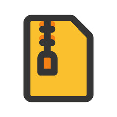 zip outline fill icon