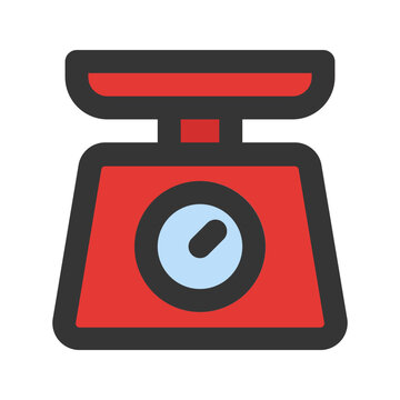 recommend clip art: weight scale outline fill icon