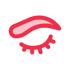 eyebrow outline fill icon