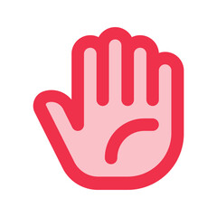 hand outline fill icon