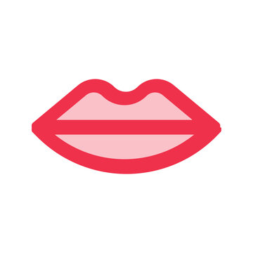 recommend clip art: lips outline fill icon