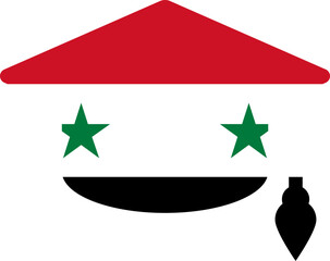 Syria flag on Degree Cap Icon