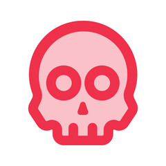skull outline fill icon